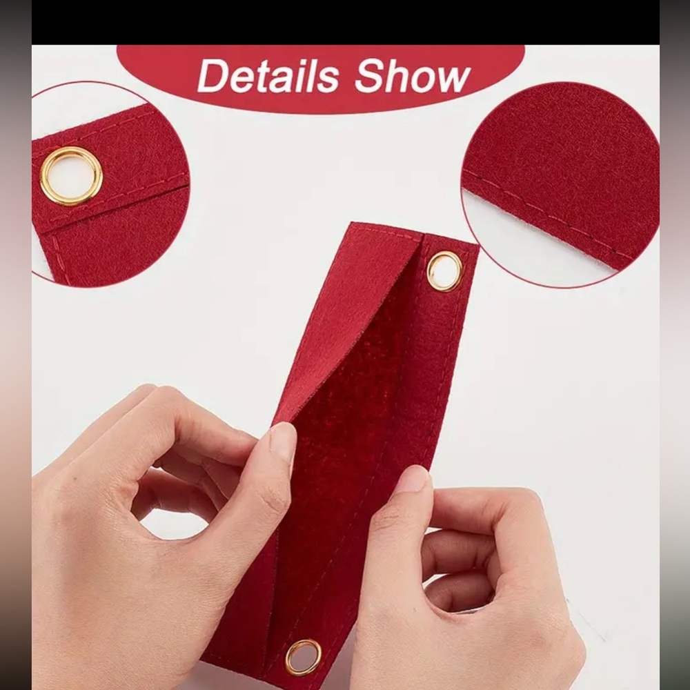 Bundle! One Wool Felt Rectangular Insert With Rai… - image 2